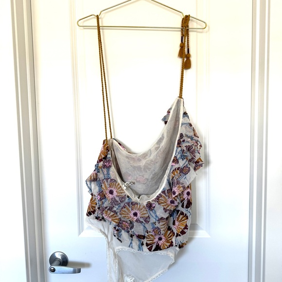 New Free People Initimately Day Date Embroidered Bodysuit - Picture 6 of 7